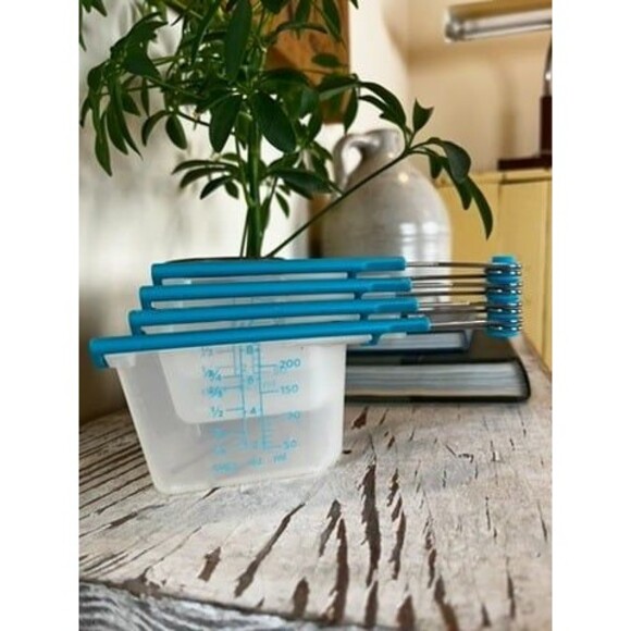 ✨ Dreamfarm Levups - Self-Leveling Measuring Cups, Set of 4 (Dreamfarm Blue) ✨ - Picture 7 of 7